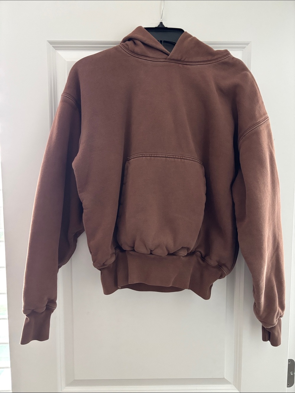 Yeezy Men's Crewneck Hoodie in Brown